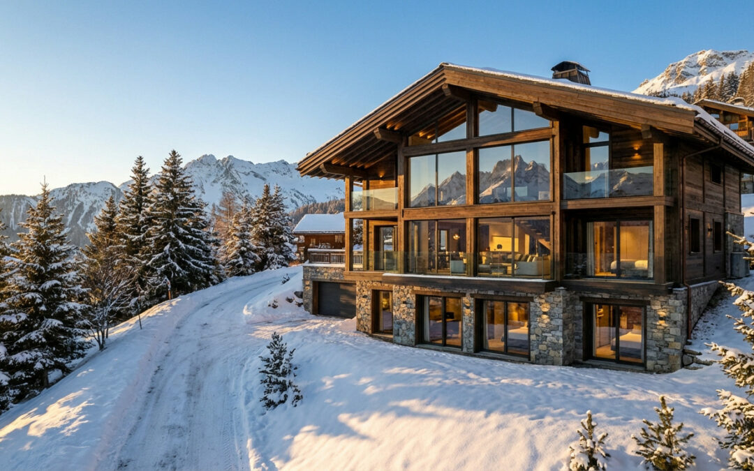 Vue panoramique sur Courchevel, illustrant les prix immobiliers en 2025