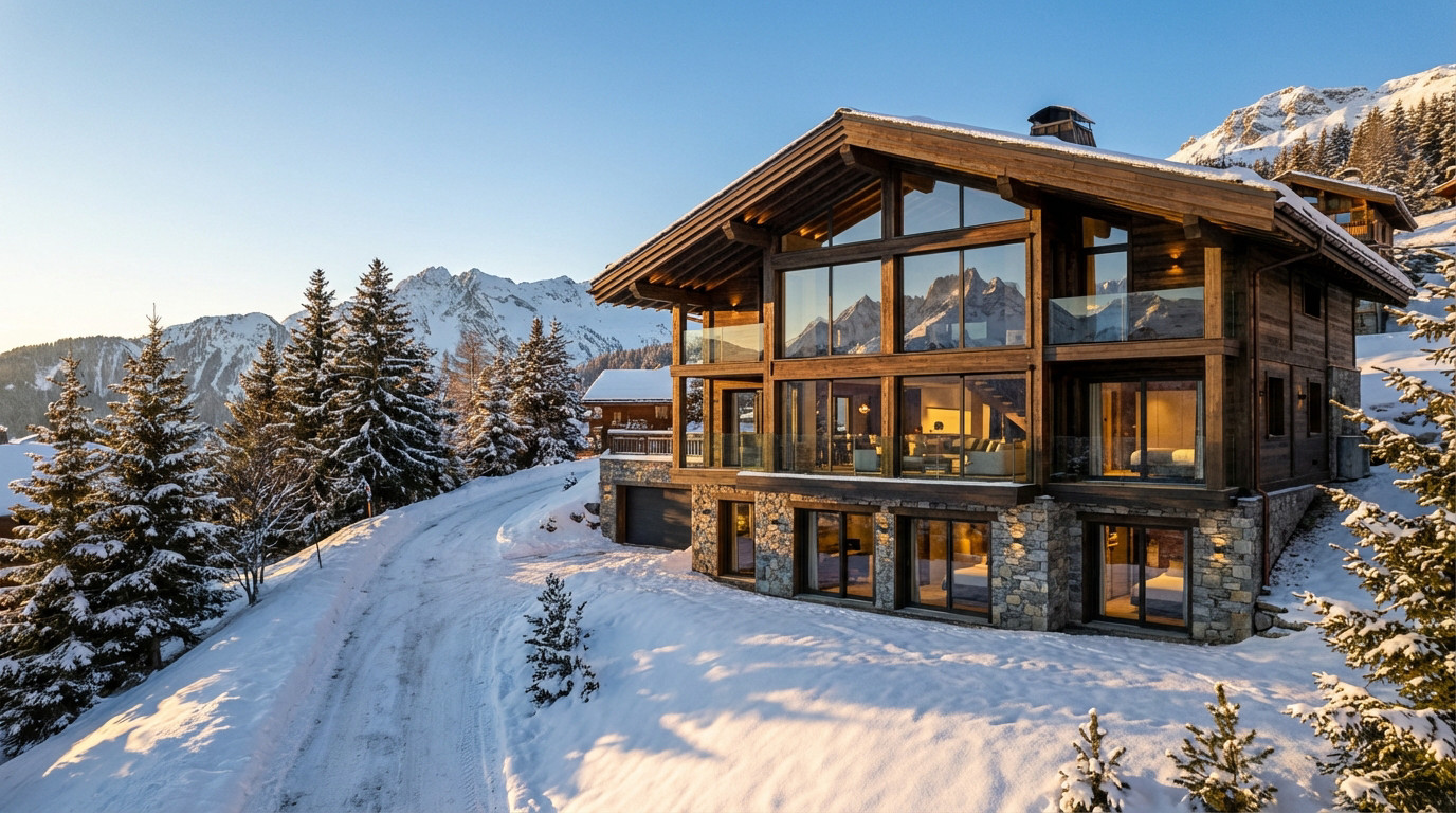 Vue panoramique sur Courchevel, illustrant les prix immobiliers en 2025