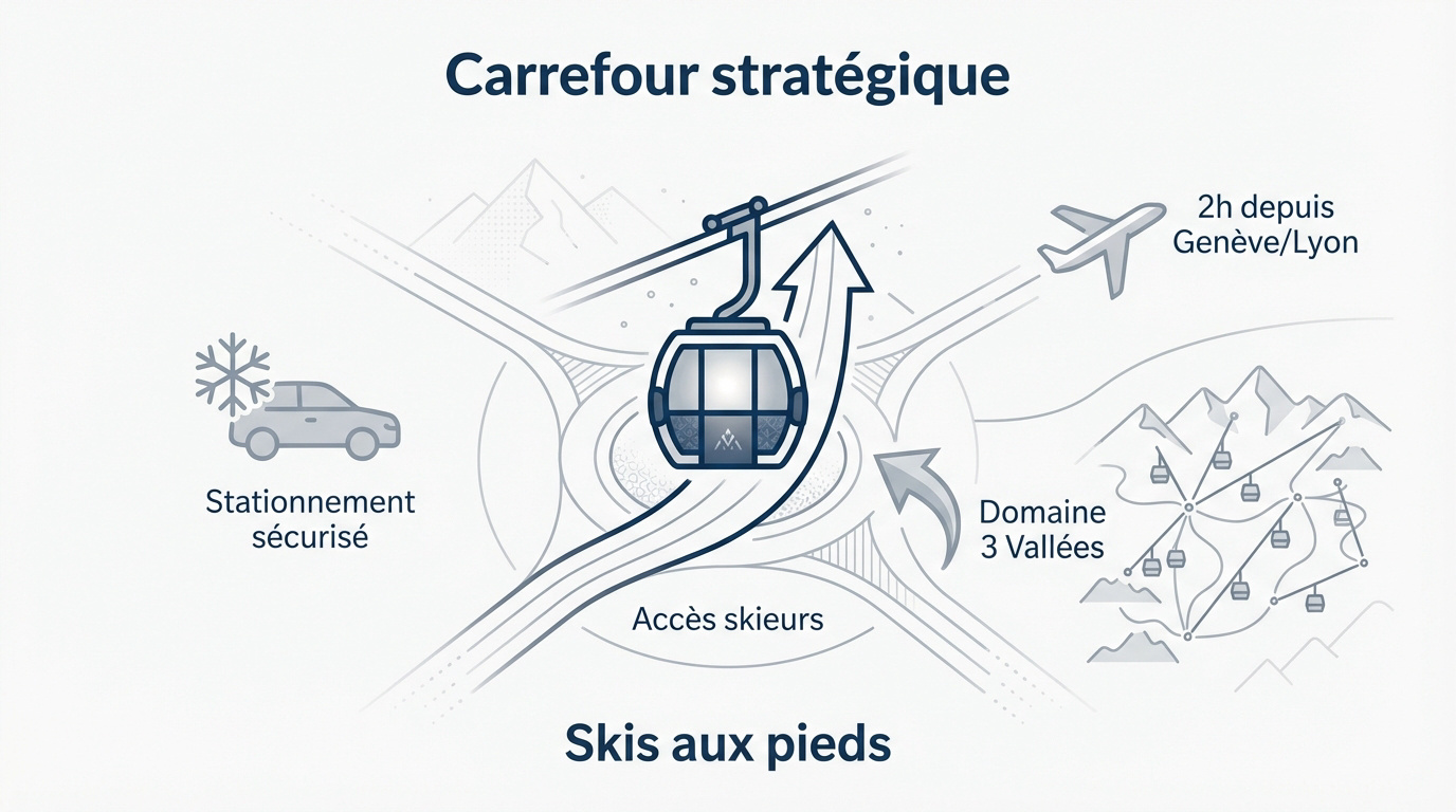 Carrefour stratégique du Rond-Point des Pistes à Méribel