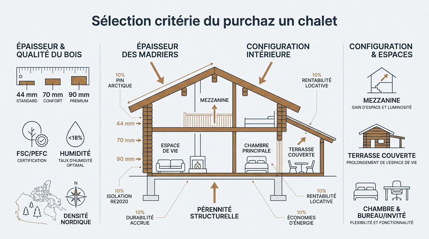 Critères techniques et esthétiques pour choisir son chalet en bois durable